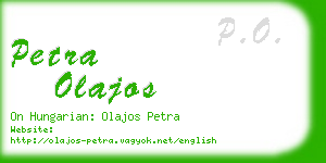 petra olajos business card